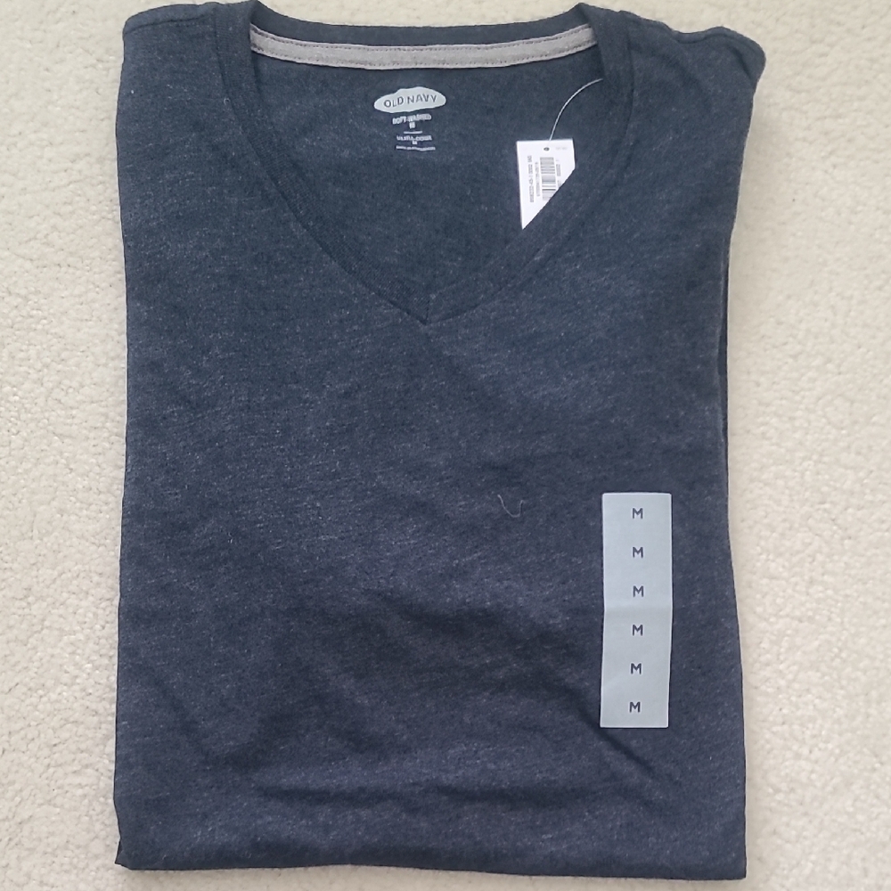 Old Navy Gray V-Neck Sweater Soft Knit Casual